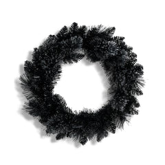 Premier Black Tipped Christmas Wreath 50cm Artificial Festive Door Decoration