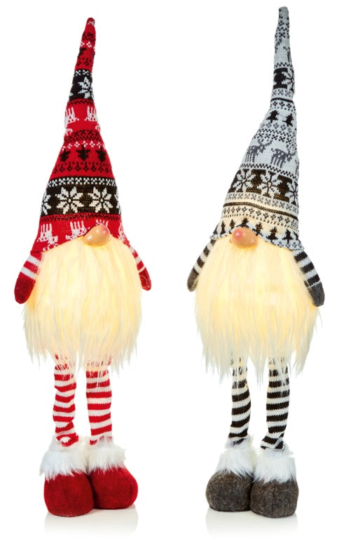 Premier Standing Gnome LED Red Black White 50cm Battery Operated