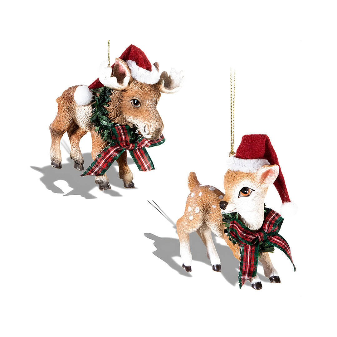 Premier Animal Bauble 7.5cm Christmas Tree Hanging Decoration Assorted