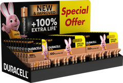 Duracell Plus Power AA/AAA Batteries Counter Display Unit x 34 Cards