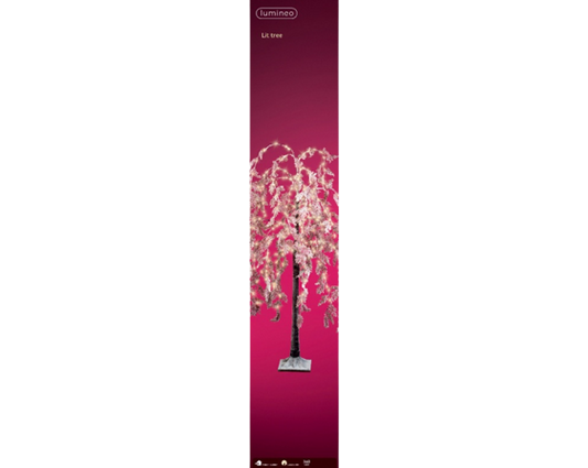 Kaemingk Micro LED Willow Pink/Warm White 180cm