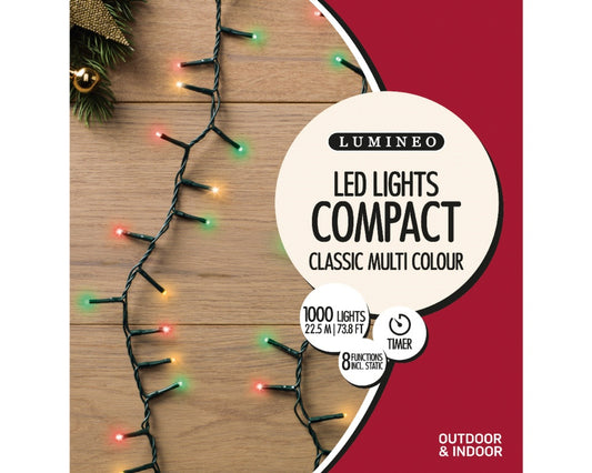 Lumineo 1000 LED Compact Lights Classic Multi Colour