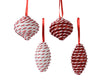 Kaemingk Bauble Foam Glitter Red/White 5.50cm Assorted