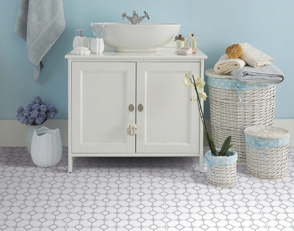 d-c-fix® Self Adhesive Floor Tiles 11 Piece 1sqm Bloomy Grids
