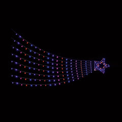 Premier 3m Multi Action Shooting Star With Timer 320 LEDs Rainbow