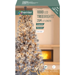 Premier 1000 LED Multi Action Treebrights With Timer Vintage Gold/Clear Cable