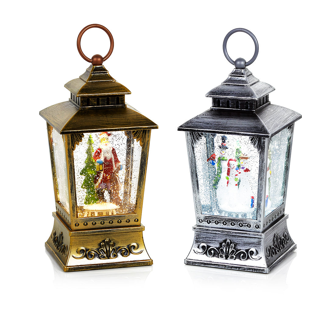 Premier Antique Lantern Water Spinner 24cm Christmas LED Decoration