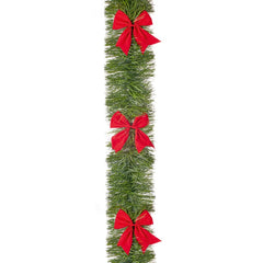 Premier 4-Ply Green Tinsel With Red Bows 5 x 20