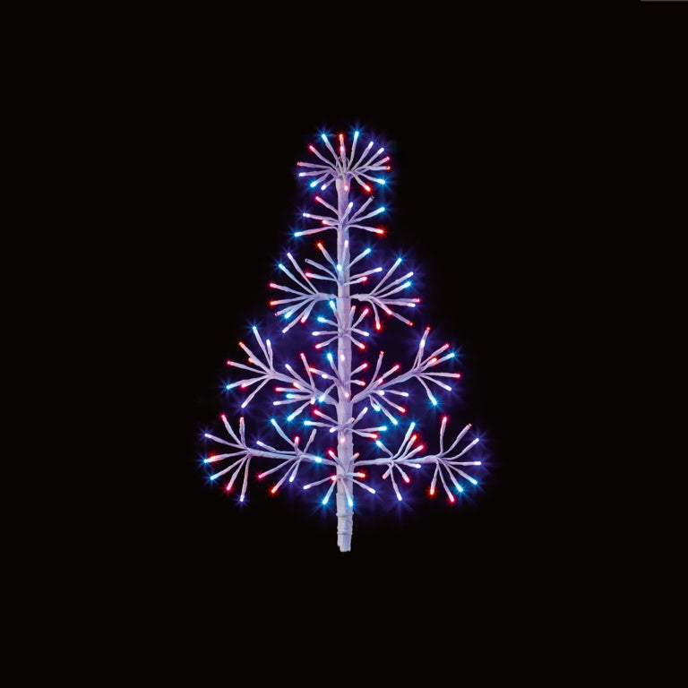 Premier White Tree Starburst 144 LEDs Rainbow 60cm
