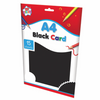 Black Card A4 300gsm Thick Recycled Cardstock Sheets Mounting Backing Craft Art