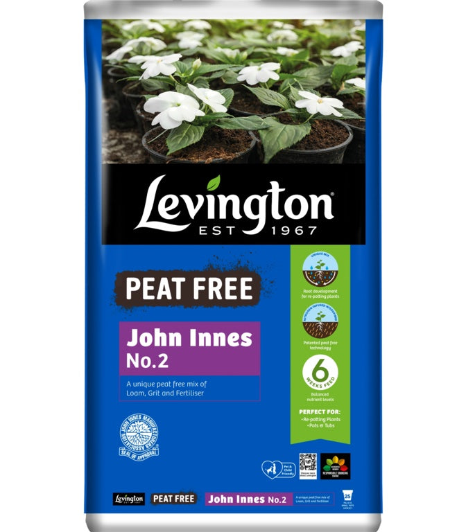 Levington Peat Free John Innes No 2 Compost 25L