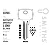 Smiths Locks 3 Star Euro Cylinder 6 Pin Key Blank Pack 10