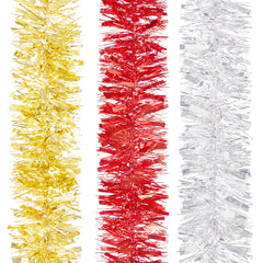 Premier Red Gold Silver Mix Chunky Tinsel 2m x 10cm Assorted