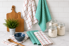 Pack of 8 Ottoman Tea Towels 100% Cotton Kitchen Dish Drying Cleaning Cloth