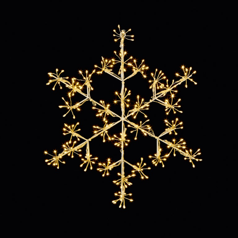 Premier Rose Gold Snowflake Warm White 600 Light 45cm