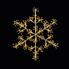 Premier Rose Gold Snowflake Warm White 600 Light 45cm