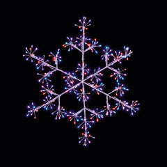 Premier White Snowflake With Rainbow LEDs 45cm 600 Lights