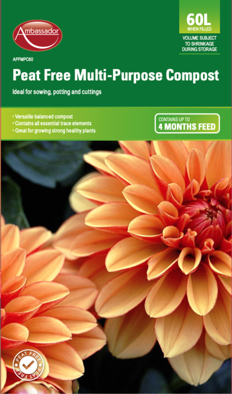 Ambassador Peat Free Multi Purpose Compost 60L