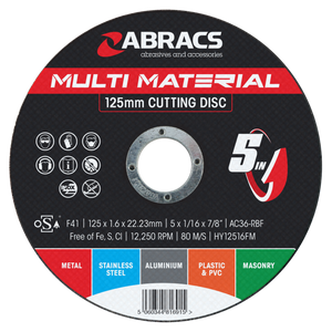 Abracs Multi Material 5in1 Cutting Disc 125mm