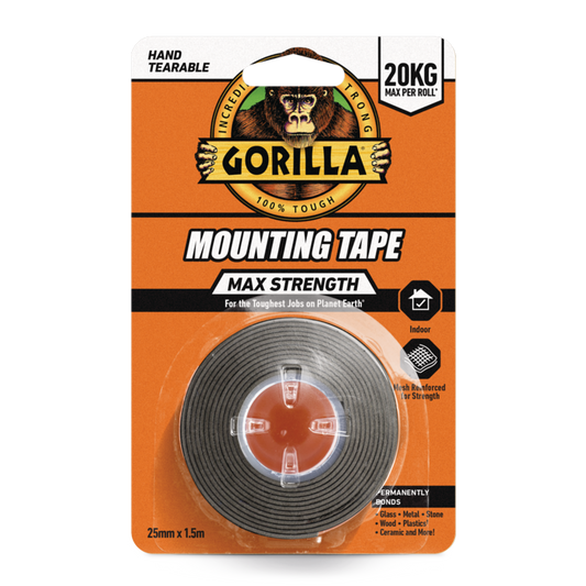Gorilla Max Strength Mounting Tape 1.5m Black