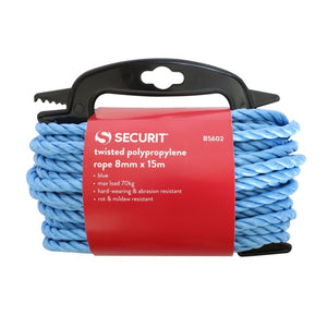 Securit Twisted Polypropylene Rope Blue 8mm x 15m