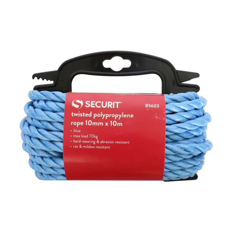 Securit Twisted Polypropylene Rope Blue 10mm x 10m
