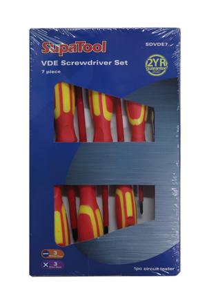 SupaTool VDE Screwdriver Set 7 Piece