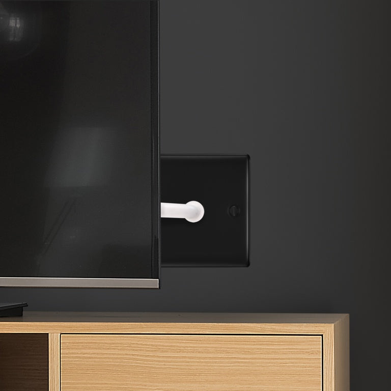 BG Single Socket For TV Aerial Connection Matt Black