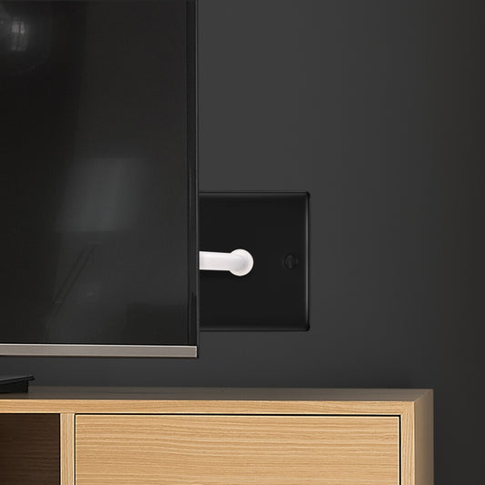 BG Single Socket For TV Aerial Connection Matt Black