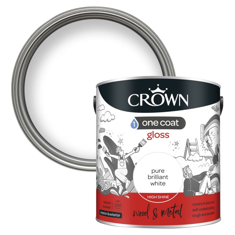 Crown One Coat Gloss Brilliant White 2.5L