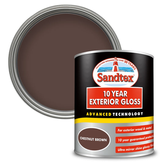 Sandtex 10 Year Exterior Gloss 750ml Chestnut Brown