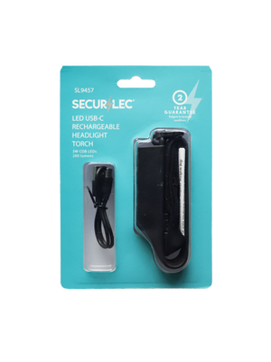 Securlec Rechargeable Headlight Torch 400mah 3w Cob LEDs