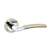 Securit Solar Lever On Rose Handle Pair Satin Nickel/Chrome Plated