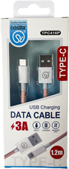 Extrastar Type C Charging Data Cable 1.2m Black