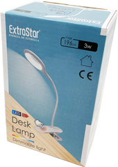 Extrastar Clip On Dimmable Desk Lamp With USB 3w White