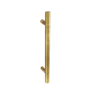 Securit Plain Bar Handle Antique Brass 128mm
