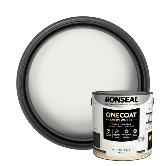 Ronseal One Coat Everywhere Matt  Paint 2.5L Winter Frost
