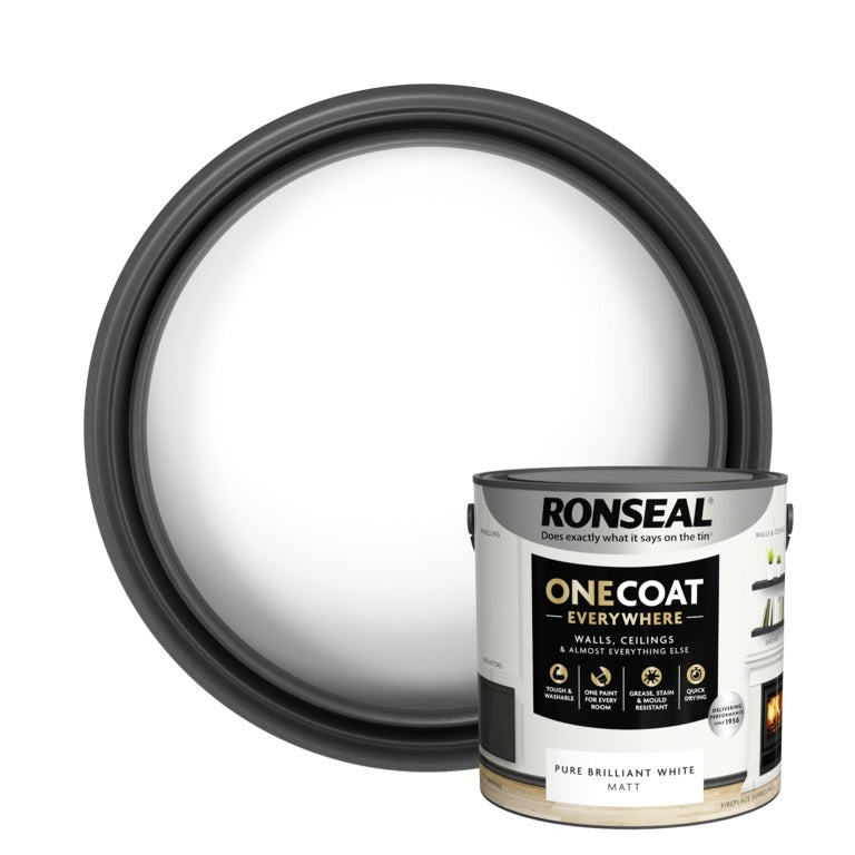 Ronseal One Coat Everywhere Matt Paint 2.5L Winter Frost