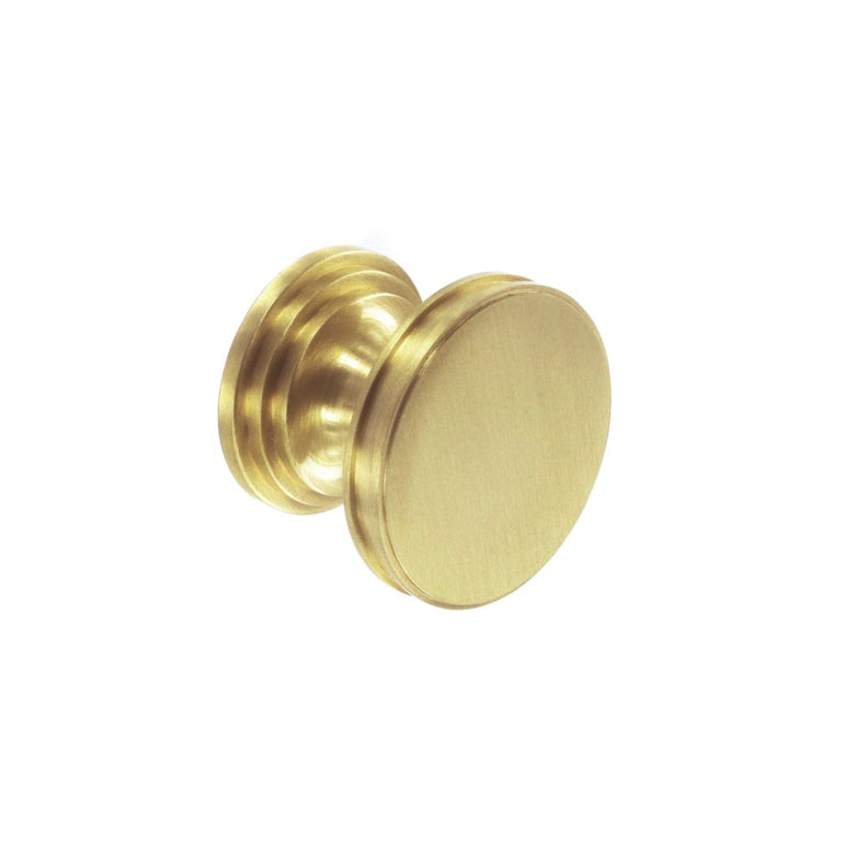 Smiths Architectural Grooved Stepped Knob 40mm Satin Brass