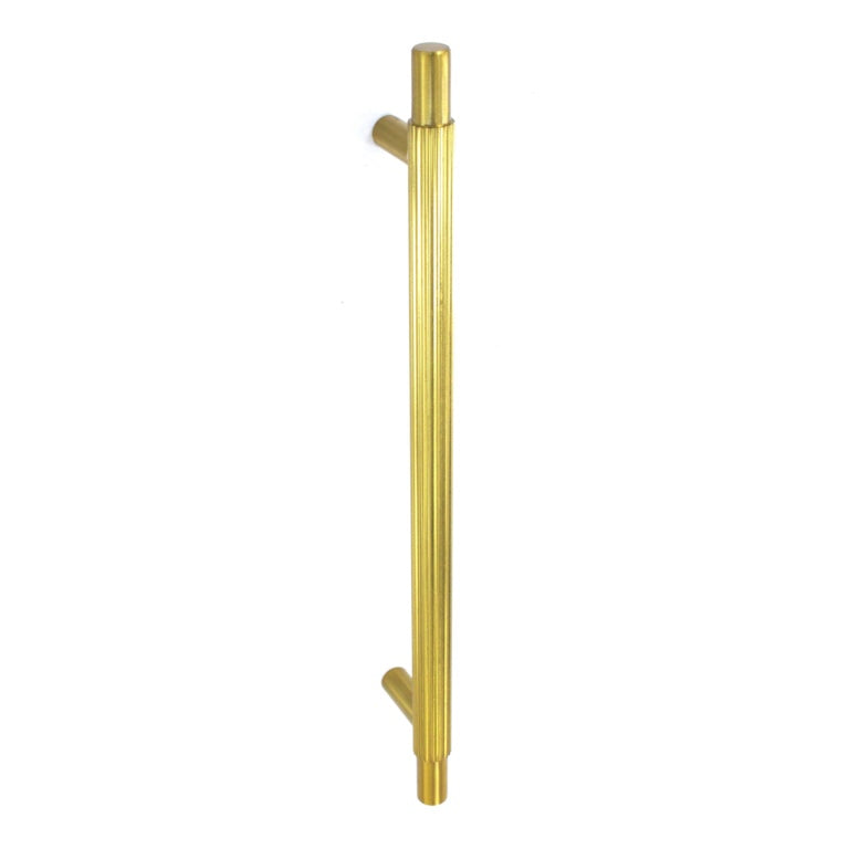 Smiths Architectural Linear Knurled Handle 192mm Satin Brass