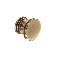Smiths Architectural Grooved Stepped Knob 40mm Antique Brass
