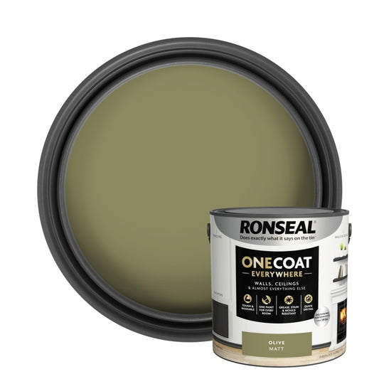 Ronseal One Coat Everywhere Matt  Paint 2.5L Olive