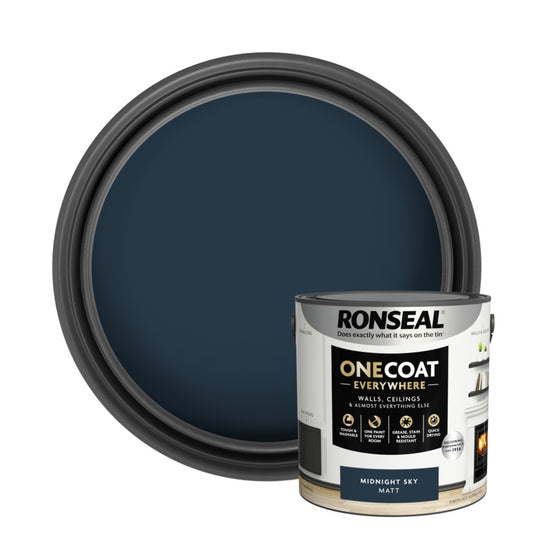 Ronseal One Coat Everywhere Matt  Paint 2.5L Midnight Sky
