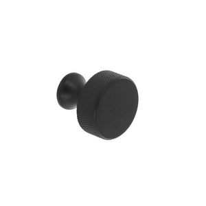 Smiths Architectural Solid Brass Knurled Knob 32mm Matt Black