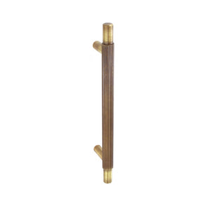 Smiths Architectural Linear Knurled Handle 128mm Antique Brass
