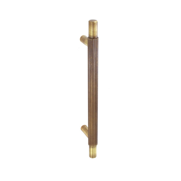 Smiths Architectural Linear Knurled Handle 128mm Antique Brass