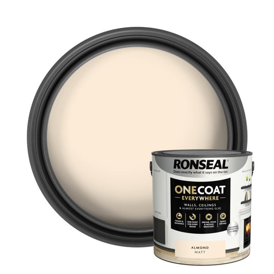 Ronseal One Coat Everywhere Matt  Paint 2.5L Almond