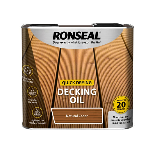 Ronseal Quick Drying Decking Oil 2.5L Natural