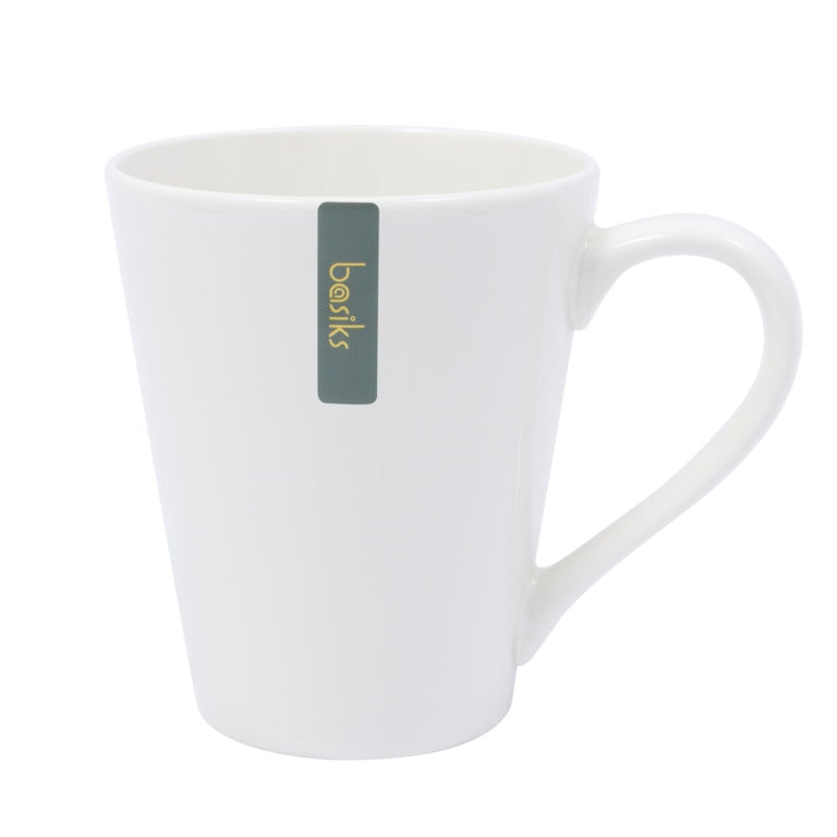 Basiks White Porcelain Cone Mug 11oz/325ml