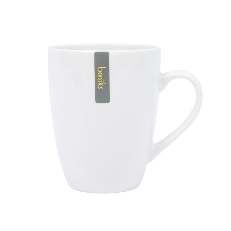 Basiks White Porcelain Belly Mug 11oz//320ml